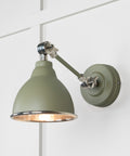 From The Anvil's Hammered Nickel Hammered Nickel Brindley Wall Light