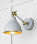 From The Anvil's Hammered Brass Hammered Brass Brindley Wall Light