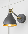 From The Anvil's Hammered Brass Hammered Brass Brindley Wall Light