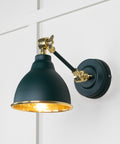From The Anvil's Hammered Brass Hammered Brass Brindley Wall Light