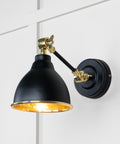 From The Anvil's Hammered Brass Hammered Brass Brindley Wall Light