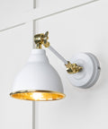 From The Anvil's Hammered Brass Hammered Brass Brindley Wall Light