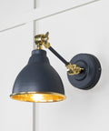 From The Anvil's Hammered Brass Hammered Brass Brindley Wall Light