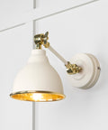 From The Anvil's Hammered Brass Hammered Brass Brindley Wall Light