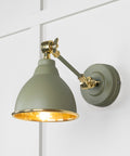 From The Anvil's Hammered Brass Hammered Brass Brindley Wall Light