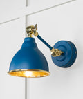 From The Anvil's Hammered Brass Hammered Brass Brindley Wall Light