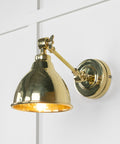 From The Anvil's Hammered Brass Hammered Brass Brindley Wall Light