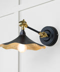 From The Anvil's Smooth Brass Smooth Brass Flora Wall Light