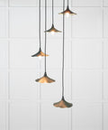 From The Anvil's Smooth Brass Smooth Brass Flora Cluster Pendant