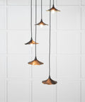 From The Anvil's Smooth Brass Smooth Brass Flora Cluster Pendant