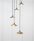 From The Anvil's Smooth Brass Smooth Brass Flora Cluster Pendant
