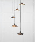 From The Anvil's Smooth Brass Smooth Brass Flora Cluster Pendant