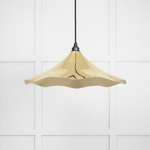 Smooth Brass Flora Pendant