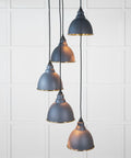 From The Anvil's Smooth Brass Smooth Brass Brindley Cluster Pendant