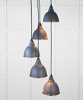 From The Anvil's Hammered Copper Hammered Copper Brindley Cluster Pendant