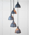 From The Anvil's Hammered Nickel Hammered Nickel Brindley Cluster Pendant