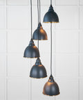 From The Anvil's Hammered Brass Hammered Brass Brindley Cluster Pendant