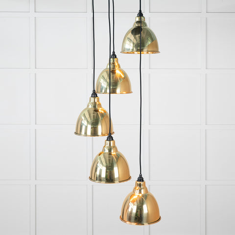 From The Anvil's Hammered Brass Hammered Brass Brindley Cluster Pendant