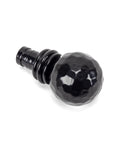 From The Anvil's Black Hammered Ball Curtain Finial (pair)