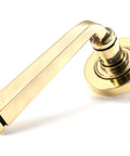 From The Anvil's Aged Brass Avon Round Lever on Rose Set (Unsprung)
