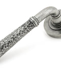 From The Anvil's Pewter Patina Hammered Newbury Lever on Rose Set (Unsprung)