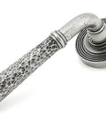 From The Anvil's Pewter Patina Hammered Newbury Lever on Rose Set (Unsprung)