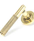 From The Anvil's Aged Brass Brompton Lever on Rose Set (Unsprung)