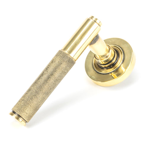 From The Anvil's Aged Brass Brompton Lever on Rose Set (Unsprung)