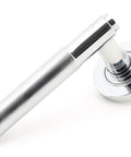 From The Anvil's Polished Chrome Brompton Lever on Rose Set (Unsprung)