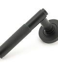 From The Anvil's Matt Black Brompton Lever on Rose Set (Unsprung)