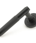 From The Anvil's Matt Black Brompton Lever on Rose Set (Unsprung)