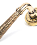 From The Anvil's Aged Brass Hammered Newbury Lever on Rose Set (Unsprung)