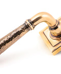 From The Anvil's Polished Bronze Hammered Newbury Lever on Rose Set (Unsprung)