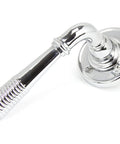 From The Anvil's Polished Chrome Reeded Lever on Rose Set