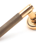 From The Anvil's Polished Bronze Brompton Lever on Rose Set (Unsprung)