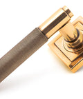 From The Anvil's Polished Bronze Brompton Lever on Rose Set (Unsprung)