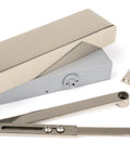 From The Anvil's Polished Nickel Size 2-5 Door Closer