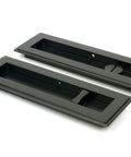 From The Anvil's Aged Bronze Art Deco Rectangular Pull - Privacy Set