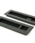 From The Anvil's Aged Bronze Plain Rectangular Pull - Privacy Set