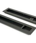From The Anvil's Aged Bronze Plain Rectangular Pull - Privacy Set