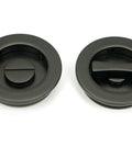 From The Anvil's Aged Bronze Plain Round Pull - Privacy Set