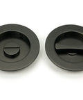 From The Anvil's Aged Bronze Plain Round Pull - Privacy Set