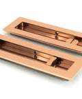 From The Anvil's Polished Bronze Plain Rectangular Pull - Privacy Set