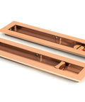 From The Anvil's Polished Bronze Plain Rectangular Pull - Privacy Set