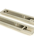 From The Anvil's Polished Nickel Art Deco Rectangular Pull - Privacy Set