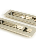 From The Anvil's Polished Nickel Plain Rectangular Pull - Privacy Set