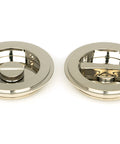 From The Anvil's Polished Nickel Art Deco Round Pull - Privacy Set