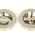 From The Anvil's Polished Nickel Plain Round Pull - Privacy Set