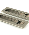 From The Anvil's Pewter Patina Plain Rectangular Pull - Privacy Set