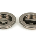 From The Anvil's Pewter Patina Art Deco Round Pull - Privacy Set